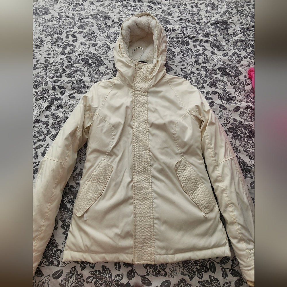 TNA Women's Off-White Hooded Ski Jacket